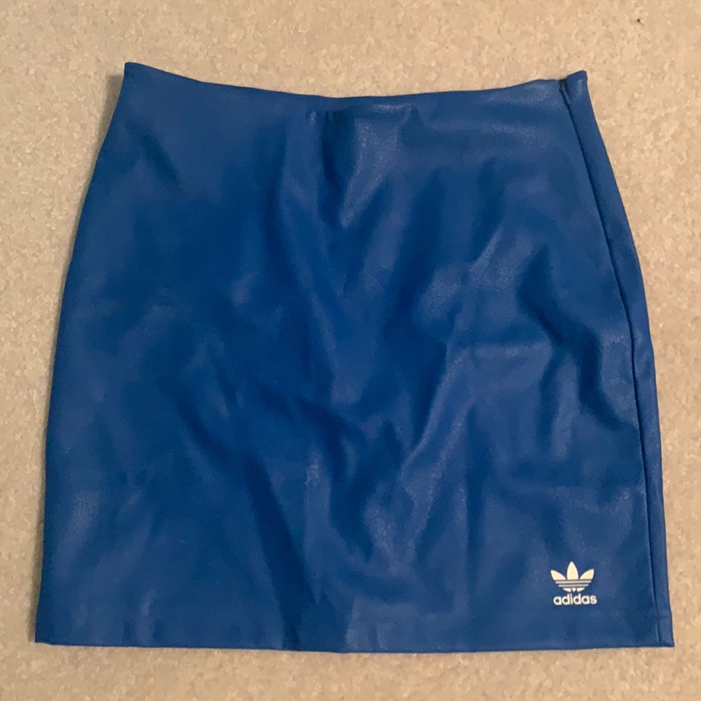 Adidas faux leather skirt